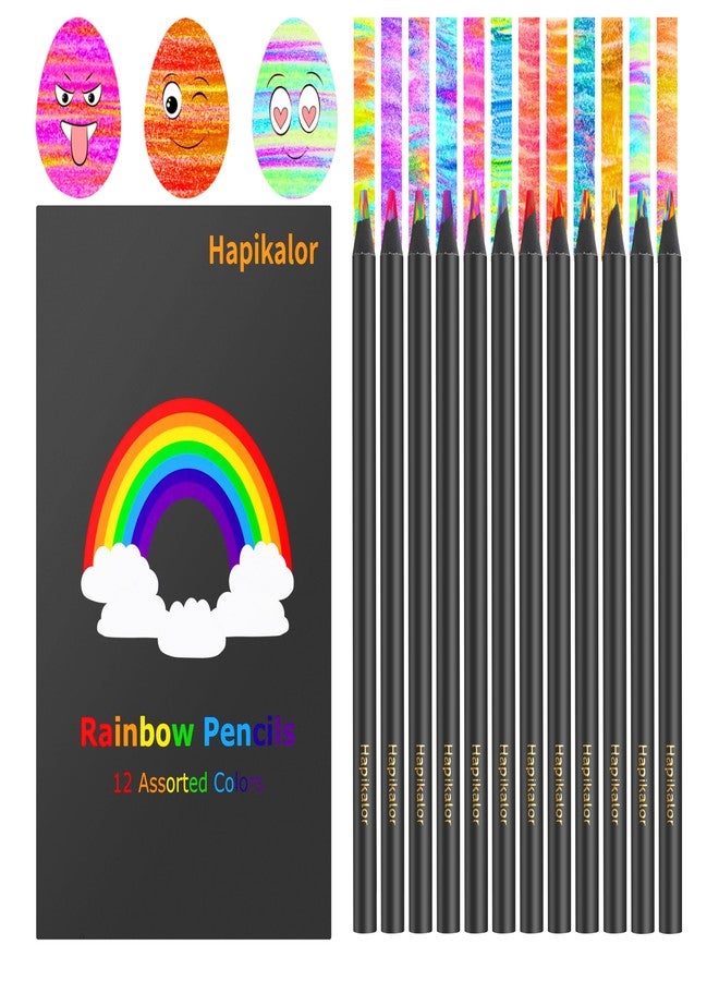 Hapikalor Valentines Day Gifts for Kids, Art Supplies, 12 Color Rainbow Colored Pencils, Teen Girl Gifts Trendy Stuff, Easter Basket Essentials, Drawing Pencil for Kids 9-12, Gift for 5-12 Year Old Girl - Image 1
